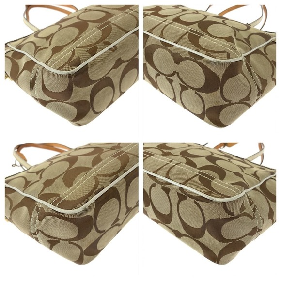 Coach Coach Signature Embossed Canvas Tote Bag 7874 Canvas Tote Bag 7874 - Picture 3 of 9